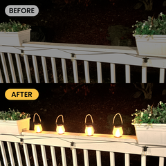 Lanterne solaire d'extérieur.