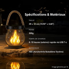 Lanterne solaire d'extérieur.